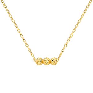 گردنبند طلا 18 عیار زنانه با زنجیر حلقه‌ای (فلامینگو) گالری قو طلایی مدل سه البرنادو