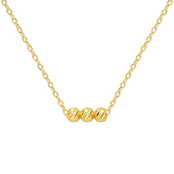 گردنبند طلا 18 عیار زنانه با زنجیر حلقه‌ای (فلامینگو) گالری قو طلایی مدل سه البرنادو