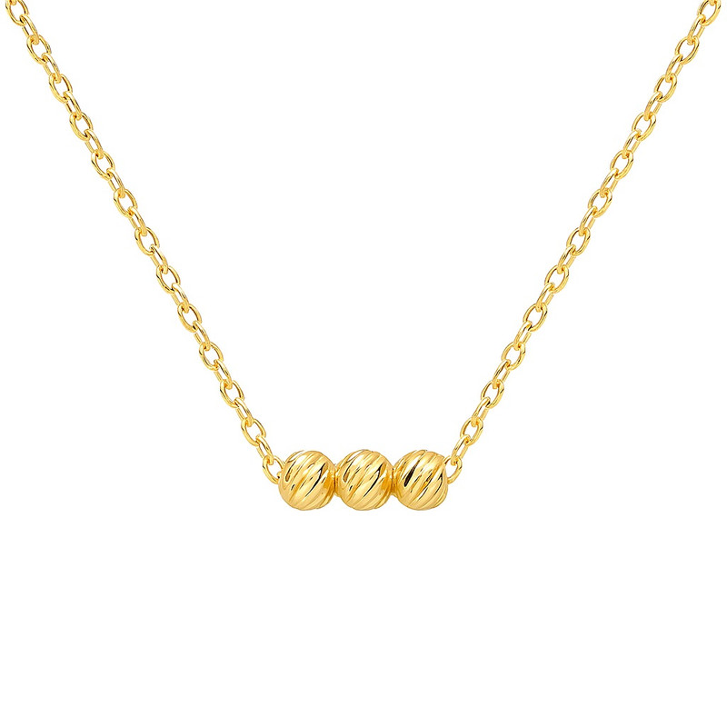 گردنبند طلا 18 عیار زنانه با طرح حلقه‌ای (فلامینگو) گالری قو طلایی مدل سه البرنادو