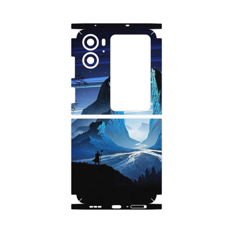 برچسب پوششی ماهوت مدل Blue Mountains Digital Art-FullSkin مناسب برای گوشی موبایل اپو Find N2 Flip