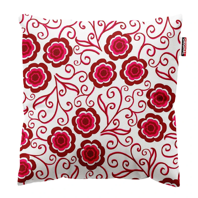 کوسن پاد آفرین طرح گل کد 2558 سایز 30*30 سانتی متر