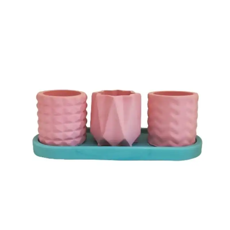 گلدان بتنی مدل عرفانه مجموعه 4 عددی