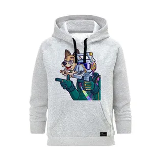 هودی زنانه مدل کارتونی کد M133 رنگ طوسی