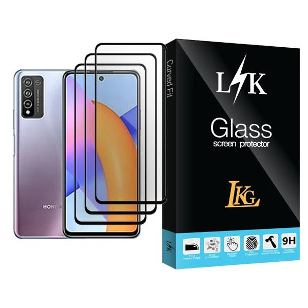 محافظ صفحه نمایش ال کا جی مدل LK Glass MIX003 مناسب برای گوشی موبایل آنر 10X Lite بسته سه عددی