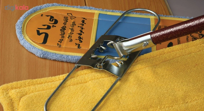 عکس شماره 4 : تی زمین شوی تی پاک مدل حوله ای با دسته فزی 120 سانتی