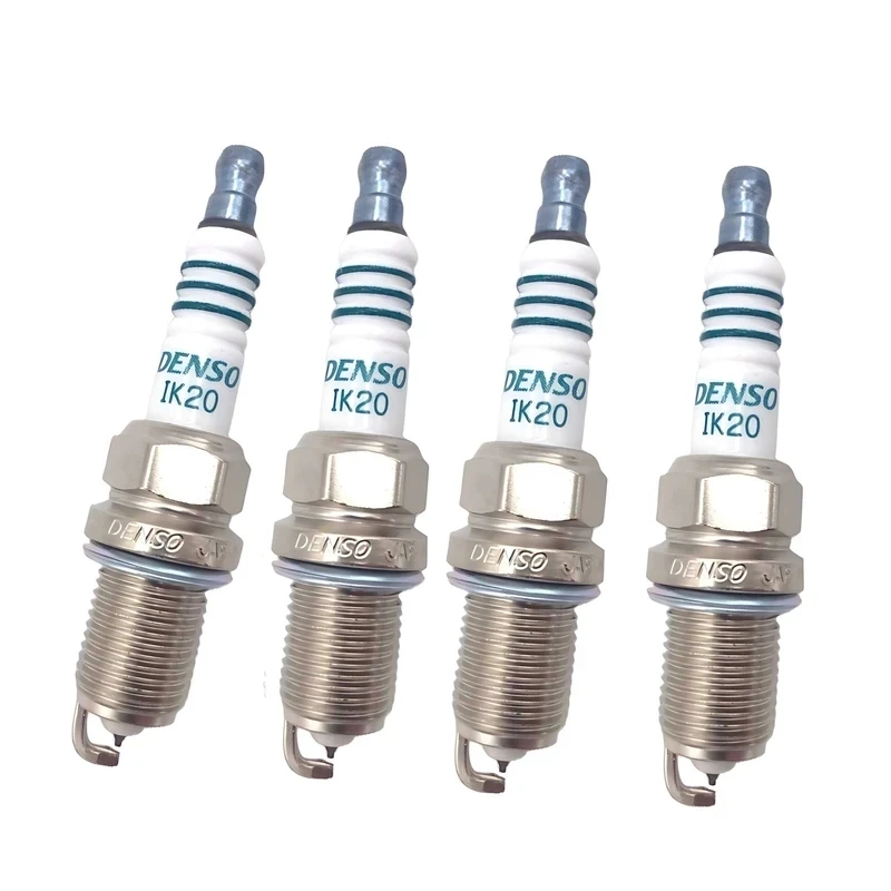 شمع خودرو دنسو مدل سوزنی ایریدیوم پاور IK20 پایه کوتاه بسته 4 عددی