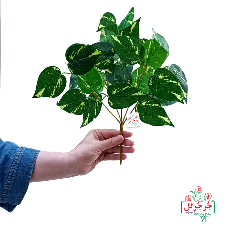 گل مصنوعی جُرجُرگل مدل بوته برگ پتوس کد 300 بسته دو عددی
