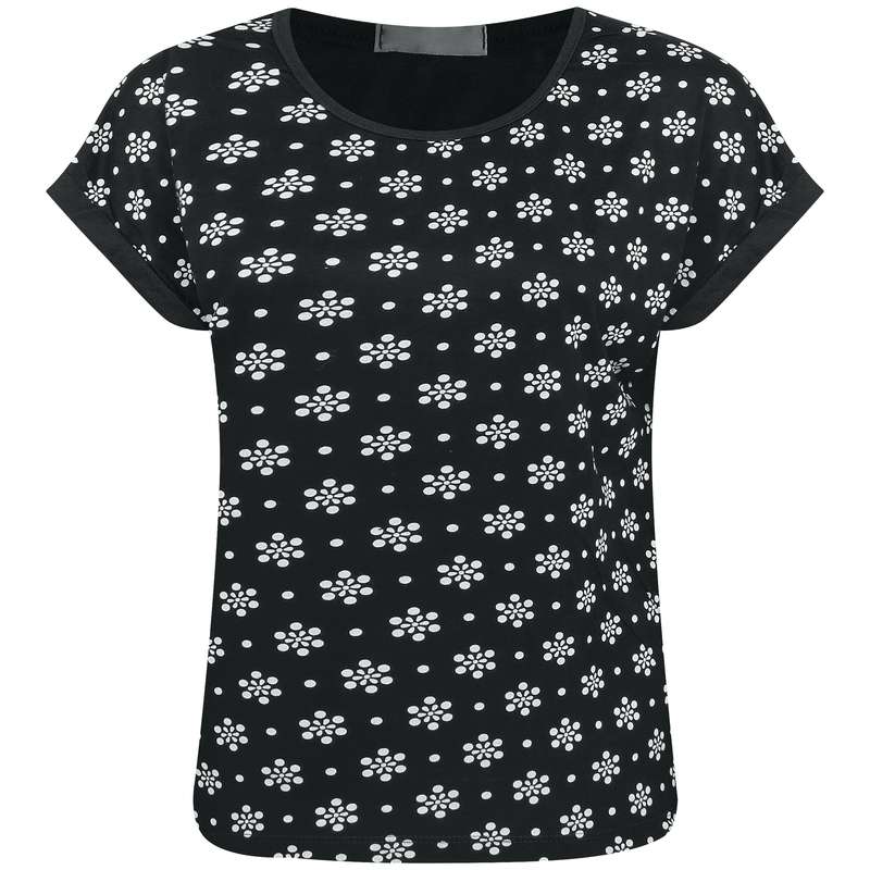 بلوز آستین کوتاه زنانه مدل برفی رنگ مشکی