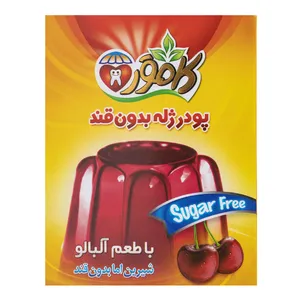 پودر ژله بدون قند کامور با طعم آلبالو مقدار 36 گرم