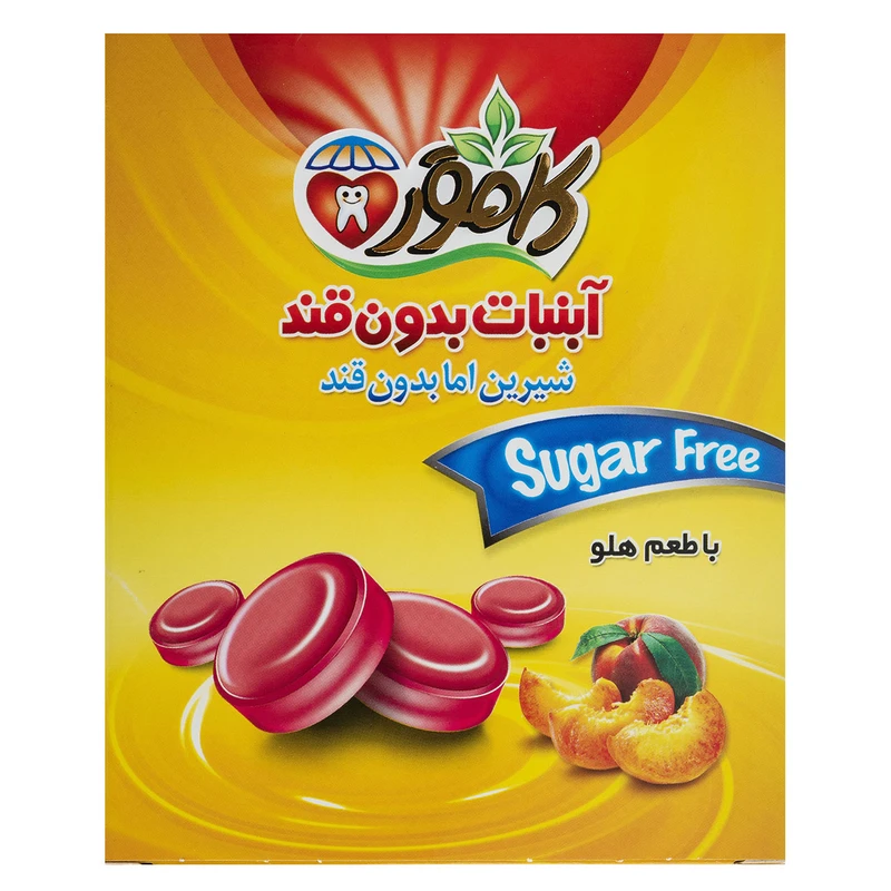 آبنبات بدون قند با طعم هلو مقدار 160 گرم