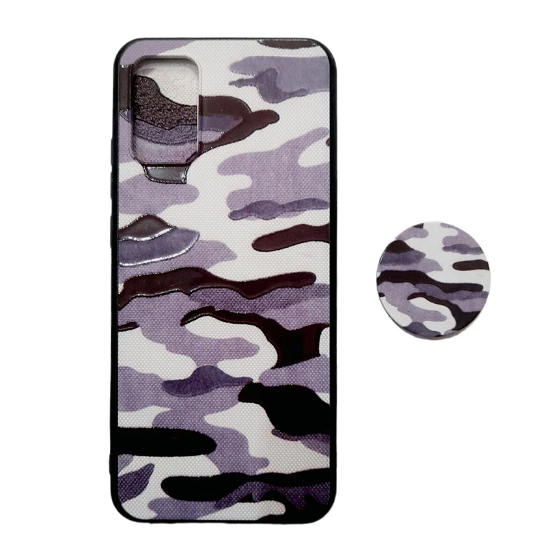 کاور طرح آبرنگی مدل a03s مناسب برای گوشی موبایل سامسونگ Galaxy A03S / A02S / M02S به همراه پاپ سوکت