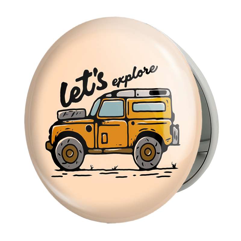 آینه جیبی خندالو طرح آفرود Off Road مدل تاشو کد 26316