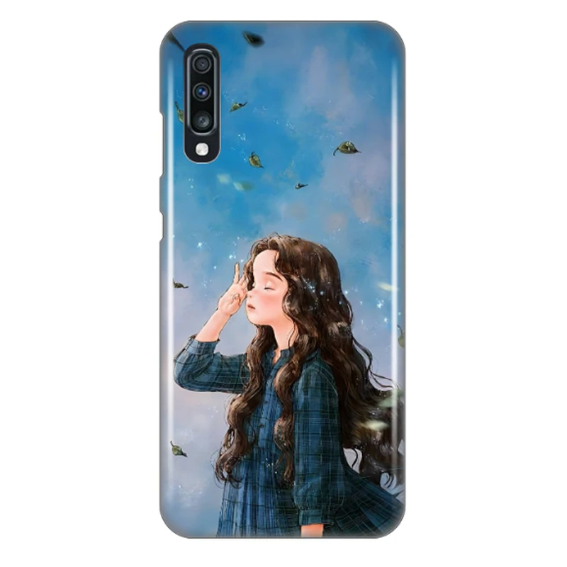 کاور طرح دختر و باد کد DIMO-037 مناسب برای گوشی موبایل سامسونگ Galaxy A70