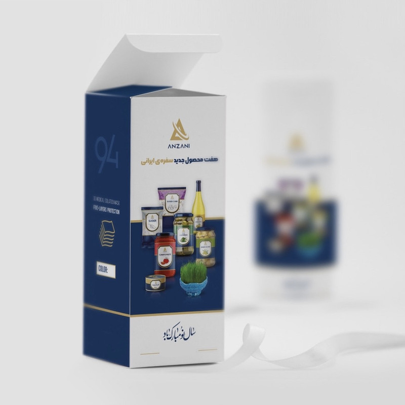 ماسک تنفسی انزانی مدل سه بعدی PL02 بسته 20 عددی