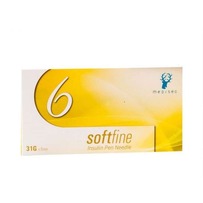 سوزن قلم انسولین سافت فاین کد 6 بسته 100 عددی