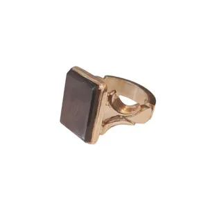 انگشتر نقره مردانه مدل عقیق جزع یمن