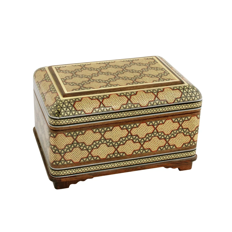 جعبه جواهرات خاتم کاری خادم ملّت کد 19 جعبه جواهرات خاتم کاری خادم ملّت کد 19