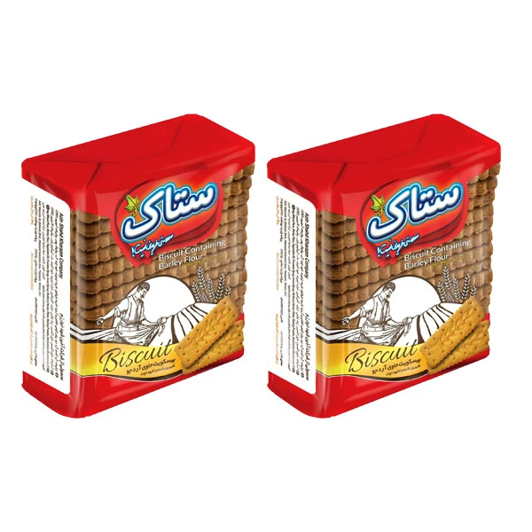 بیسکویت جو، ساده ستاک - 180 گرم مجموعه 2 عددی