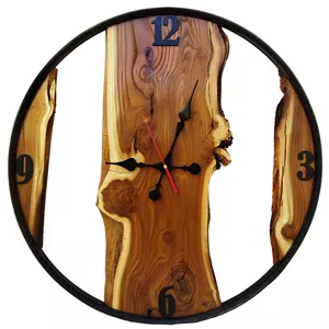 ساعت دیواری طرح چوبی روستیک مدل S461