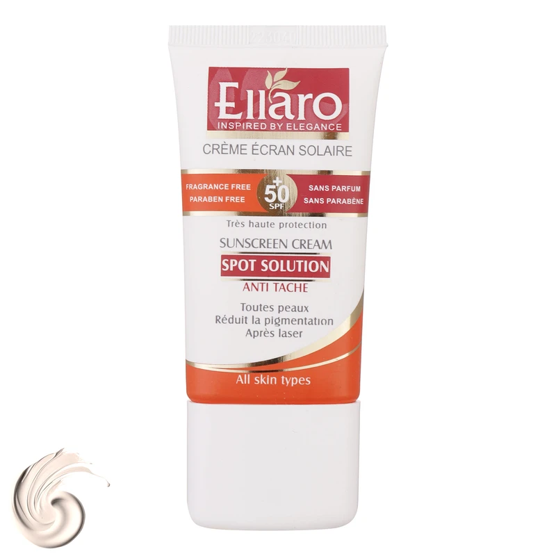 کرم ضدآفتاب و ضدلکبی‌رنگ الارو SPF50 مدل Spot Solution، حجم 40 میلی‌لیتر