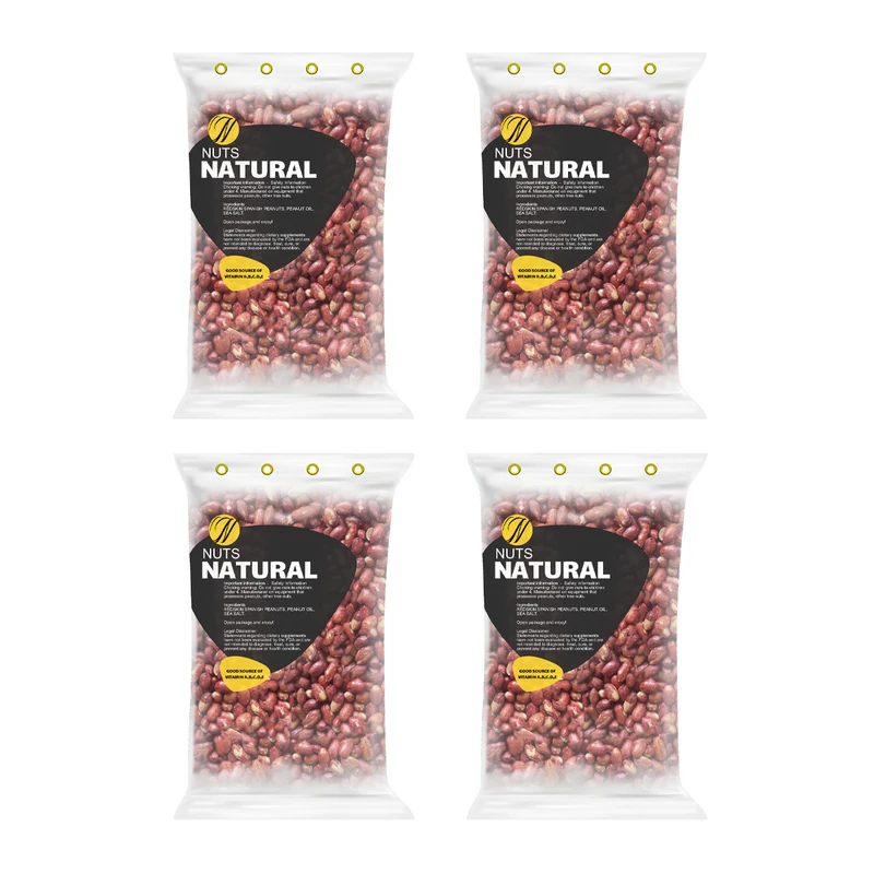 بادام زمینی برشته خال نچرال - 250 گرم بسته 4 عددی