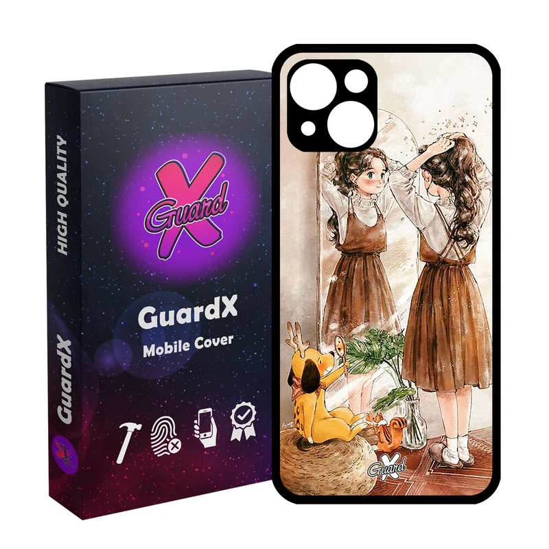 کاور گارد ایکس طرح Girl مدل Glass10306 مناسب برای گوشی موبایل اپل iPhone 13