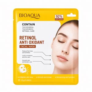 ماسک جوان کننده صورت بایو آکوا مدل Retinol Anti Oxdidant مناسب برای انواع پوست حجم 25 میلی لیتر