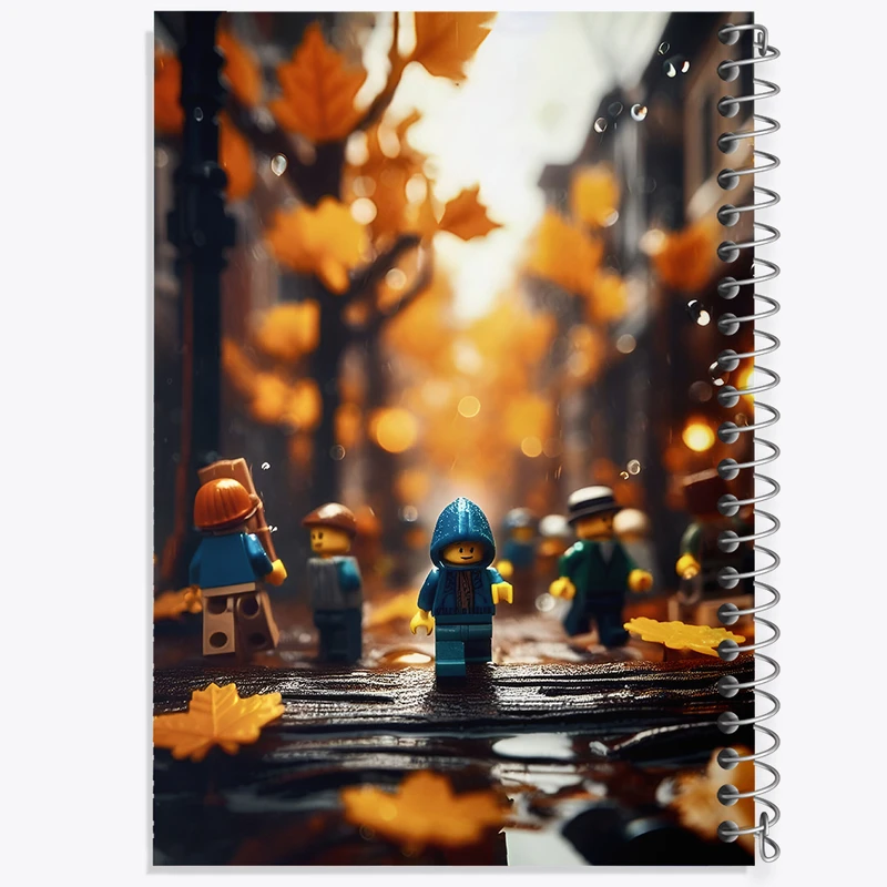 دفتر ژورنال نویسی 50 برگ خندالو مدل نقطه ای طرح لگو (Lego) کد N2908