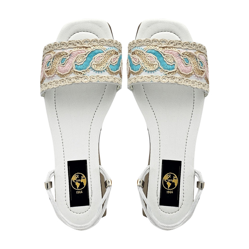 صندل زنانه سیی 1966 مدل گیپور بته جغه کد 2246.5