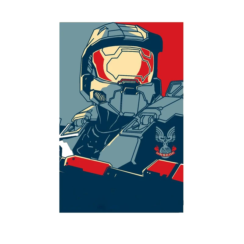 استیکر لپ تاپ و موبایل مدل بازی طرح هیلو مستر چیف Halo Master Chief کد 3713