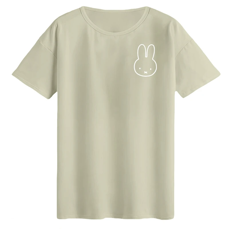 تی‌شرت لانگ آستین کوتاه زنانه مدل خرگوش خطی