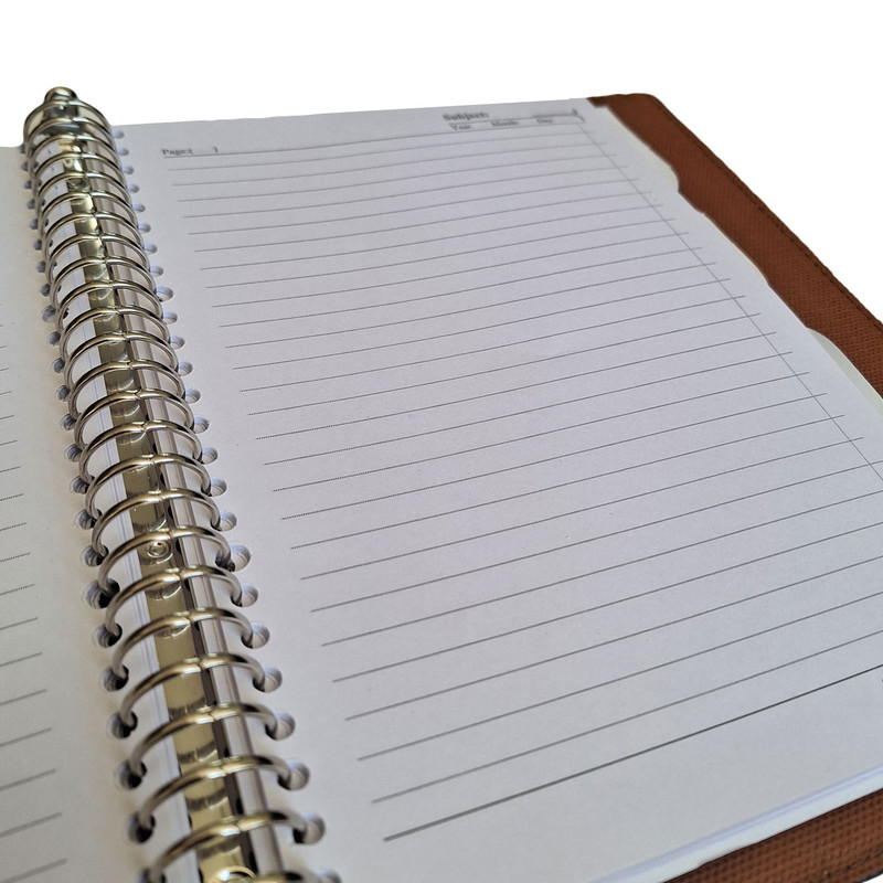 دفتر کلاسوری 80 برگ مدل چرم پوست آهویی کد 117006276