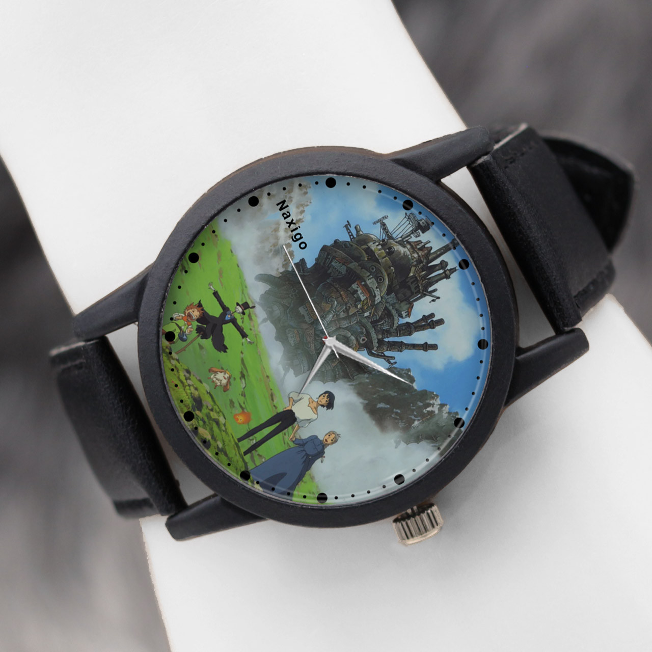 ساعت مچی عقربه ای ناکسیگو مدل قلعه متحرک هاول کد LF13246