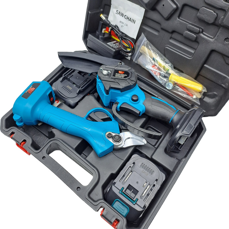 اره زنجیری شارژی و قیچی شارژی باس مدل LIFE_STYLE اره زنجیری شارژی و قیچی شارژی باس مدل LIFE_STYLE