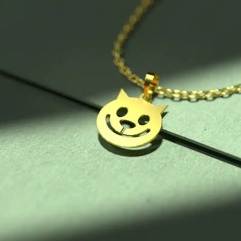 گردنبند طلا 18 عیار زنانه مدوپد مدل ایموجی کد C3-1-1068
