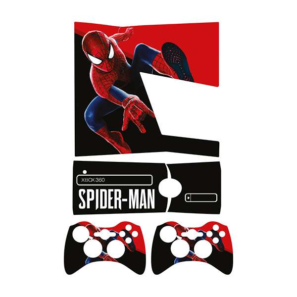 برچسب ایکس باکس 360 اسلیم توییجین وموییجین مدل Spiderman 15 مجمموعه 4 عددی