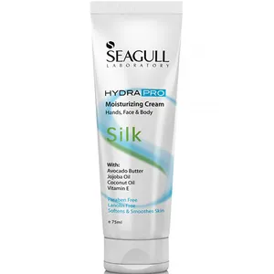 کرم مرطوب‌کننده سی‌گل، مدل Silk، مناسب انواع پوست، حاوی ویتامین E، کره‌ی آووکادو، روغن جوجوبا و روغن نارگیل، تسکین‌دهنده‌ و آرام‌کننده‌، بدون آمونیاک، مناسب استفاده برای دست، صورت و بدن، حجم 75 میلی‌لیتر