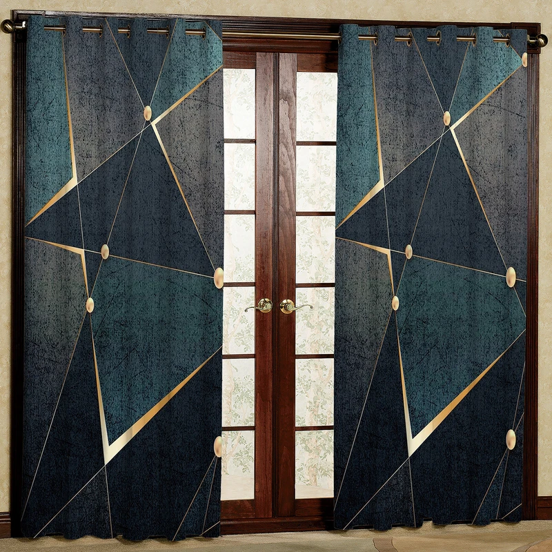 پرده مدل مخمل پانچی طرح سه بعدی کد 4227T2 سایز 200x140 سانتی متر