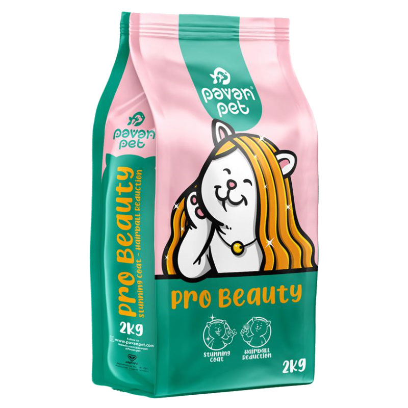 غذای خشک گربه پاوان پت مدل Pro Beauty وزن 2 کیلوگرم