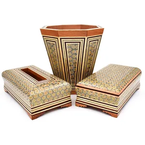 ست 3 تکه خاتم کاری چوبی کد 123