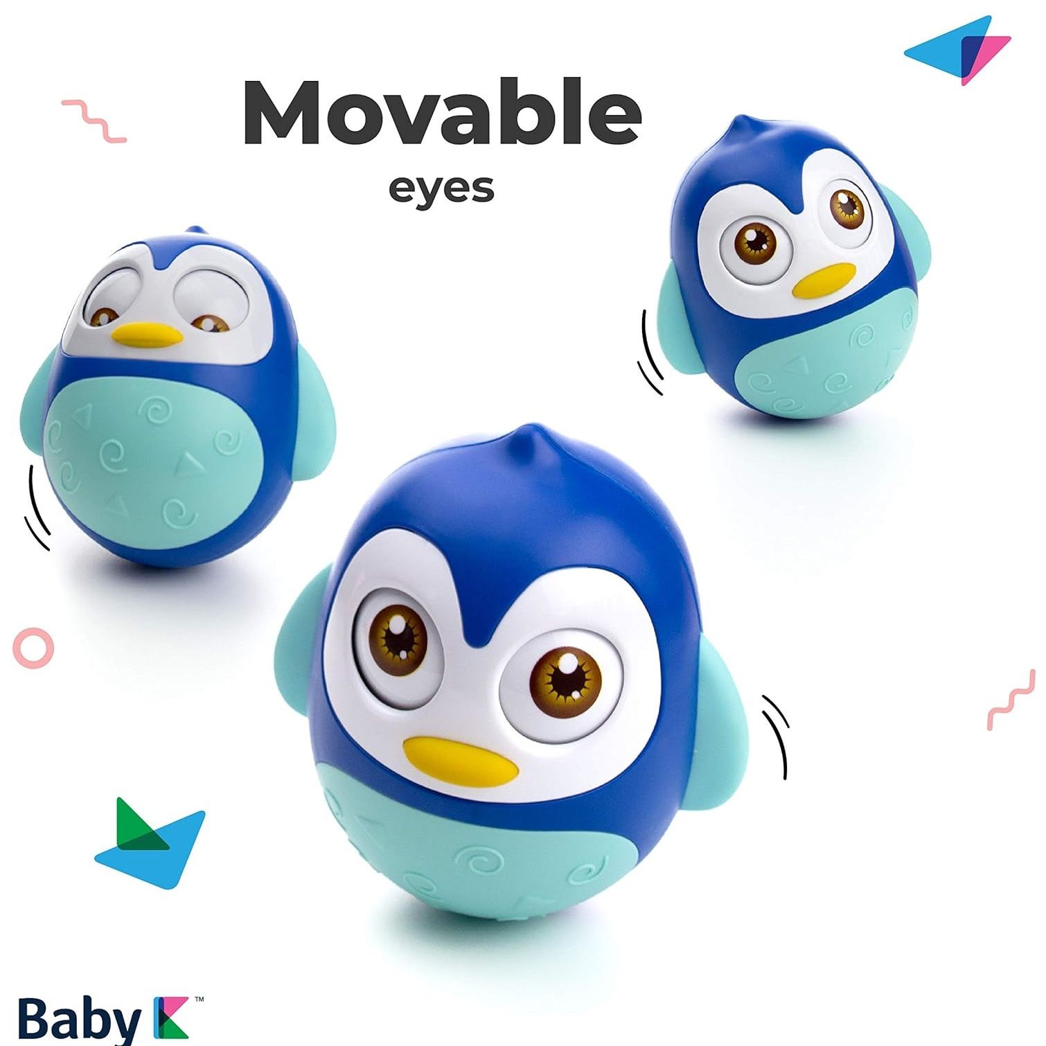 جغجغه هانگر مدل پنگوئن تعادلی طرح Roly Poly Penguin  -  - 3