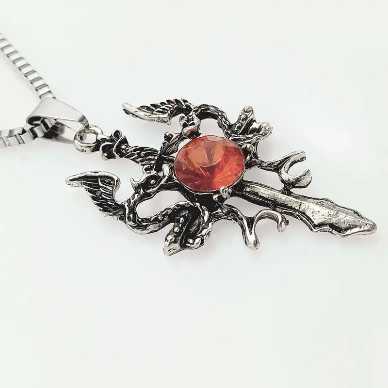 گردنبند طرح شمشیر مدل نگین دار کد 850GAMS