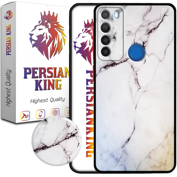 کاور پرشین کینگ مدل W Granit 21 مناسب برای گوشی موبایل شیائومی Redmi Note 8 به همراه پایه نگهدارنده