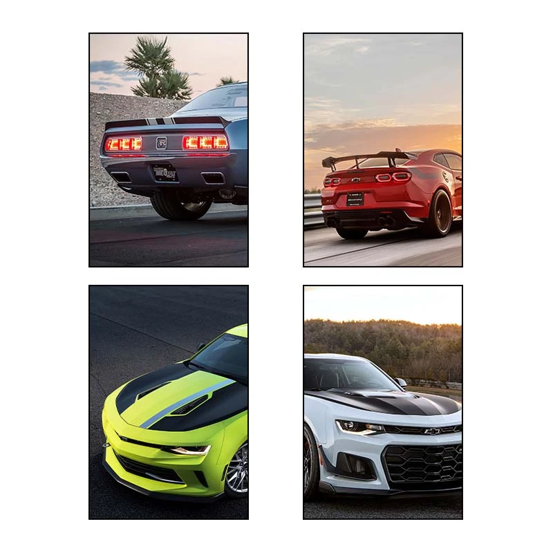 تابلو شاسی کارنيکا طرح Chevrolet Camaro کد 96268 مجموعه 4 عددی