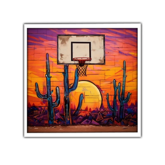 تابلو نوری بکلیت طرح تور و توپ بسکتبال مدل W-MID-17003