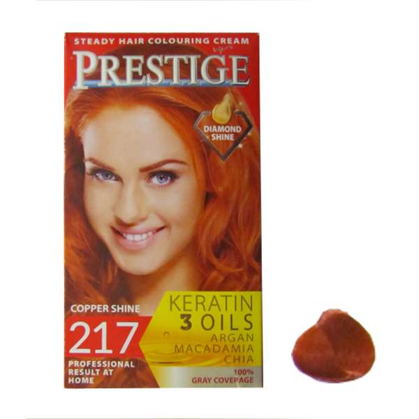 کیت رنگ مو پرستیژ شماره 217 حجم 50 میلی لیتر رنگ مسی