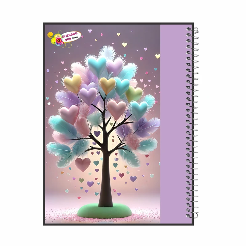 دفتر مشق 200 برگ گلبرگ مدل قلب کد 5100