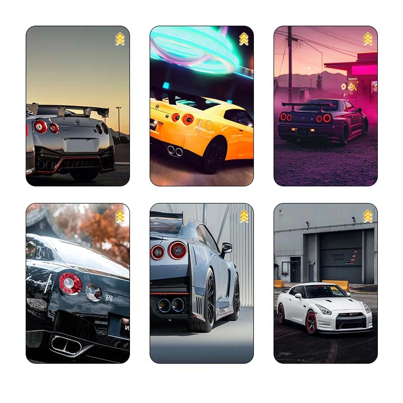 استيکر کارت کارنيکا طرح نیسان جی‌تی‑آر Nissan GT‑R کد 76917 مجموعه 6 عددی