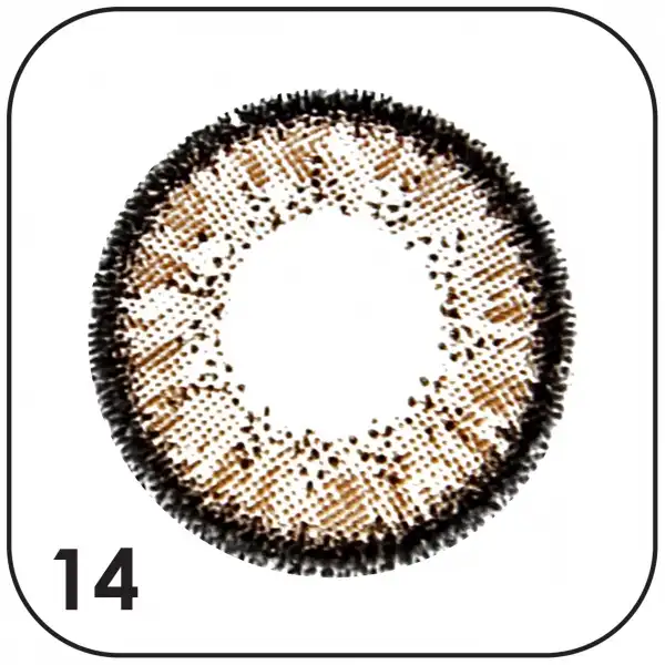 لنز چشم بیوتی شماره 14 رنگ قهوه ای تیره دور مشکی