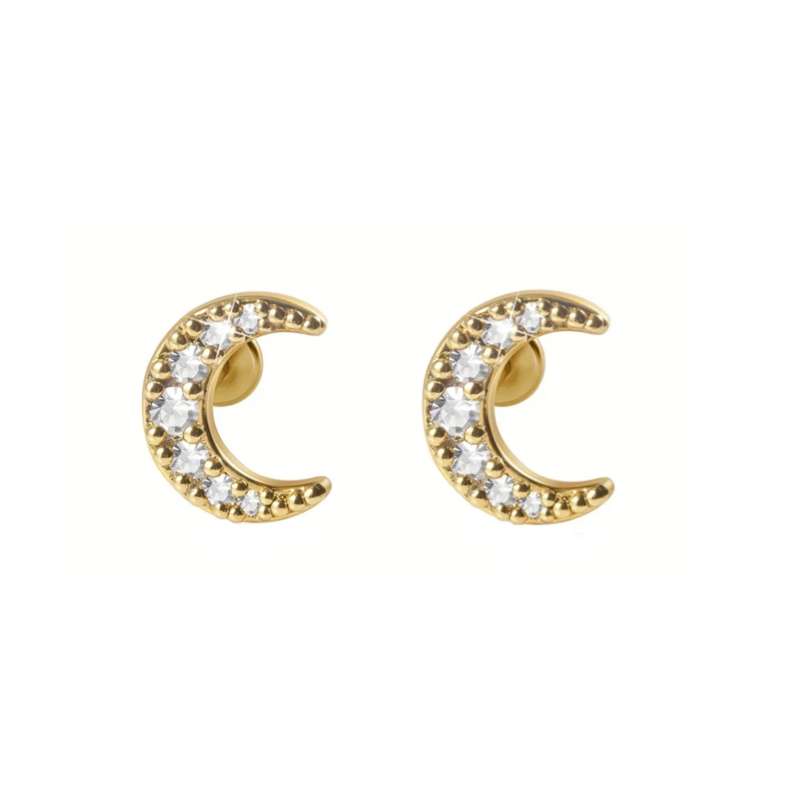 گوشواره دخترانه مدل Moon-A گوشواره دخترانه مدل Moon-A